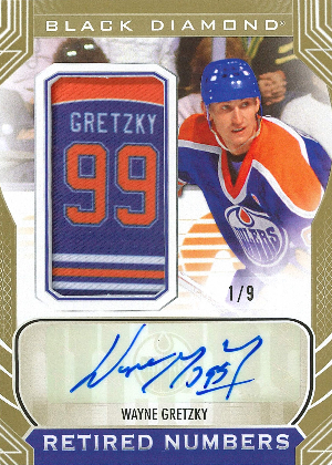 Oilers Retired Numbers Patches Gold Auto Wayne Gretzky