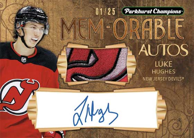 Parkhurst MEM-orable Booklet Rookie Auto Luke Hughes MOCK UP