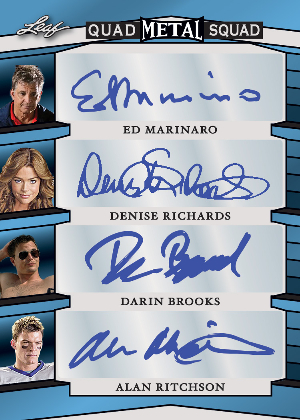 Quad Auto Ed Marinaro, Denise Richards, Darin Brooks, Alan Ritchson MOCK UP