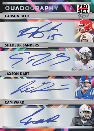 Quadography Carson Beck, Shedeur Sanders, Jaxson Dart, Cam Ward MOCK UP