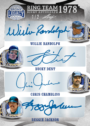 Ring Team 8 Front Willie Randolph, Bucky Dent, Chris Chambliss, Reggie Jackson MOCK UP