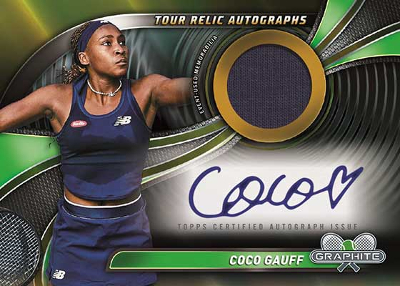 Tour Relic Autographs Gold Refractor Coco Gauff MOCK UP