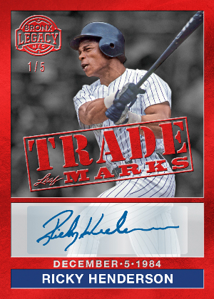 Trade Marks Red Rickey Henderson MOCK UP