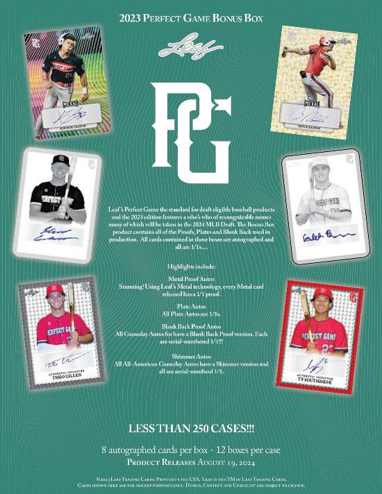 2023 Leaf Perfect Game Bonus Box