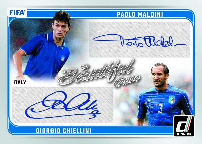 Beautiful Game Dual Auto Paolo Maldini, Giorgio Chiellini MOCK UP