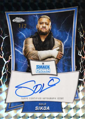 Blue Brand Chrome Autographs Black Geometric Solo Sikoa MOCK UP