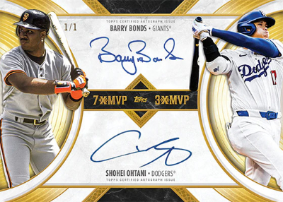 Dual Subject On-Card Auto Barry Bonds, Shohei Ohtani MOCK UP