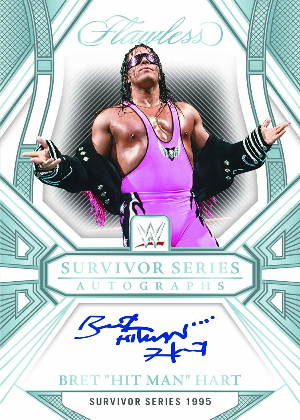 Flawless Survivor Series Auto Bret Hitman Heart MOCK UP