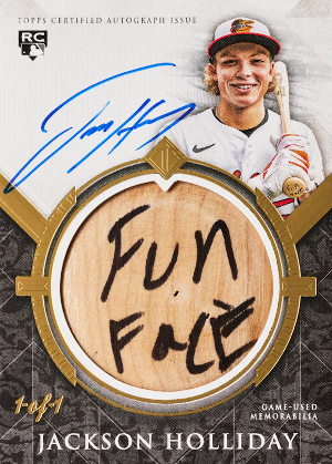 Fun Face Bat Knob Auto Relics Jackson Holliday