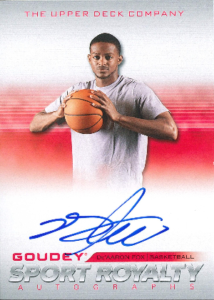 Goudey Sport Royalty Auto De'Aaron Fox