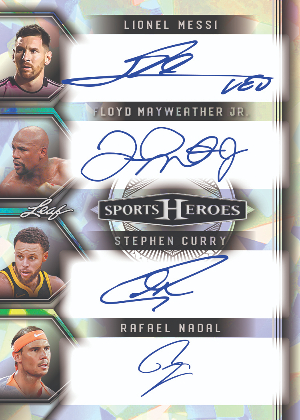 Heores 4 Lionel Messi, Floyd Mayweather Jr, Stephen Curry, Rafael Nadal MOCK UP