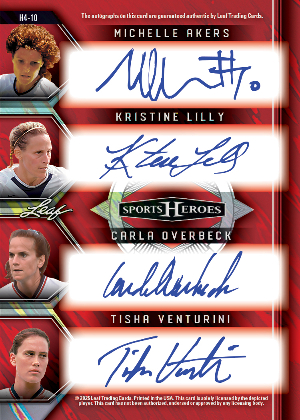 Heroes 8 Back Michelle Akers, Kristine Lilly, Carla Overbeck, Tisha Venturini MOCK UP