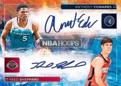 Hoops Art Signatures Anthony Edwards, Reed Sheppard MOCK UP