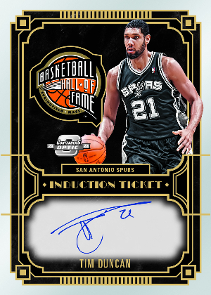 Induction Ticket Auto Tim Duncan MOCK UP