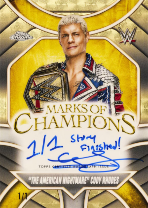 Marks of Champions Autographs SuperFractor The American Nightmare Cody Rhodes MOCK UP