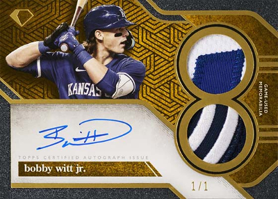 Single Player Auto Dual Relic Bobby Witt Jr MOCK UP