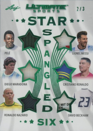 The Star Spangled Six Emerald Pelé, Lionel Messi, Diego Maradona, Cristiano Ronaldo, Ronaldo Nazário, David Beckham