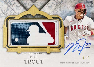 Transcendent Collection MLB Logo Patch Auto Mike Trout MOCK UP