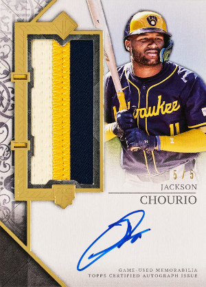 Transcendent Collection Rookie Showcase Patch Auto Jackson Chourio MOCK UP