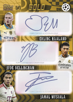 Triple Auto Erling Haaland, Jude Bellingham, Jamal Musiala MOCK UP