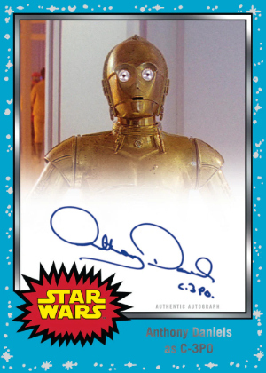 1977 Star Wars Series 1 Tribute Auto Anthony Daniels as C-3PO MOCK UP