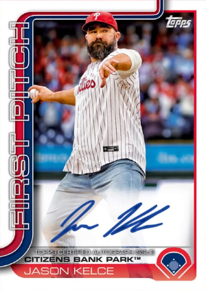 2024 First Pitch Auto Jason Kelce MOCK UP