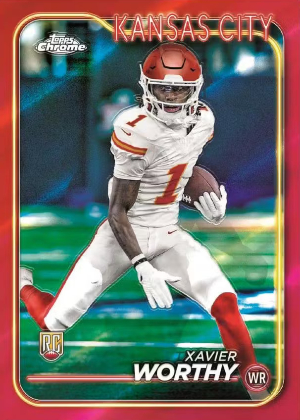 Base Red Refractor Xavier Worthy MOCK UP