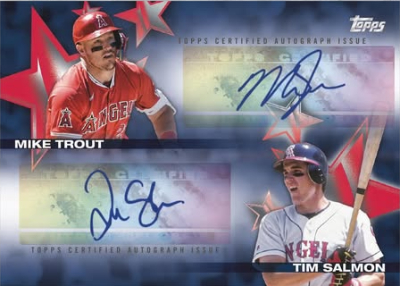 Baseball Stars Dual Autographs Mike Trout, Tim Salmon