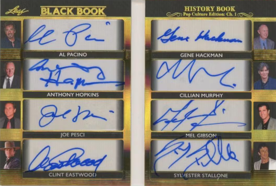 Black Book Al Pacino, Anthony Hopkins, Joe Pesci, Clint Eastwood, Gene Hackman, Cillian Murphy, Mel Gibson, Sylvester Stallone MOCK UP