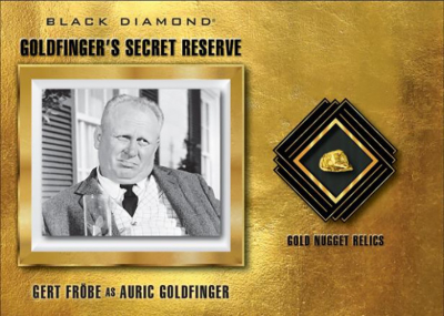 Goldfinger’s Secret Reserve Gold Nugget Relics gert Frobe as Auric Goldfinger MOCK UP