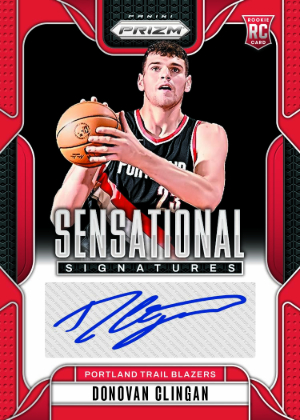 Sensational Signatures Prizm Red Donovan Clingan MOCK UP