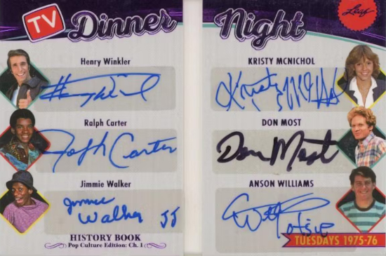 TV Dinner Night Henry Winkler, Ralph Carter, Jimmie Walker, Kristy McNichol, Don Most, Anson WIlliams MOCK UP