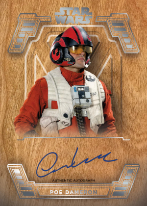 Wood Auto Oscar Isaac as Poe Dameron MOCK UP