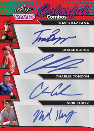 Colorful Combos Quad Travis Bazzana, Chase Burns, Charlie Condon, Nick Kurtz MOCK UP