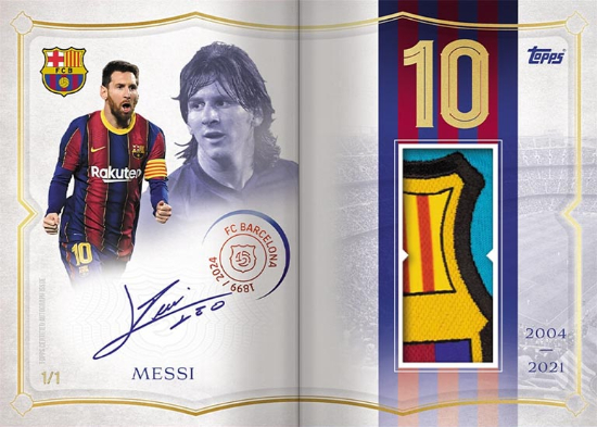 Lionel Messi Auto Relic Book Gold Lionel Messi MOCK UP