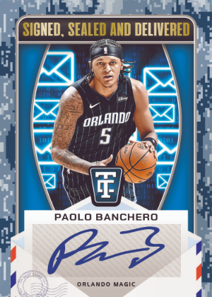 Signed, Sealed, Delivered Mirror Platinum Blue Camo Paolo Banchero MOCK UP