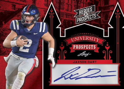 University Prospects Auto Jaxson Dart MOCK UP