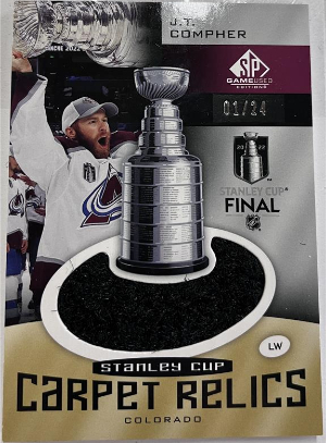 2022 Stanley Cup Carpet Relics JT Compher