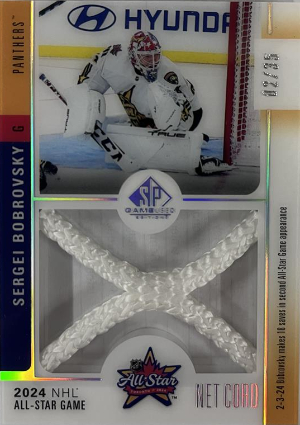 2024 All-Star Game Net Cord Relics Sergei Bobrovskiy
