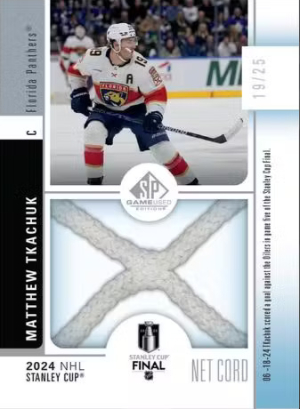 2024 Stanley Cup Finals Net Cord Relics Matthew Tkachuk MOCK UP