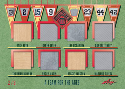 A Team For The Ages Holo Red Babe Ruth, Derek Jeter, Thurman Munson, Roger Maris, Joe McCarthy, Don Mattingly, Reggie Jackson, Mariano Rivera MOCK UP