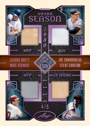 Award Season George Brett, Mike Schmidt, Joe Charboneau, Steve Carlton MOCK UP