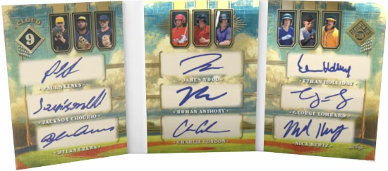 Cloud 9 Signatures Booklet Paul Skenes, Jackson Chourio, Dylan Crews, James Wood, Roman Anthony, Charlie Condon, Ethan Holliday, George Lombard Jr., Nick Kurtz MOCK UP