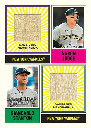 Dual Player MLB Collection Relics Aaron Judge, Giancarlo Stanton MOCK UP