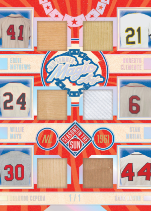 Mid-Summer Magic Front Eddie Mathews, Willie Mays, Orlando Cepeda, Roberto Clemente, Stan Musial, Hank Aaron MOCK UP