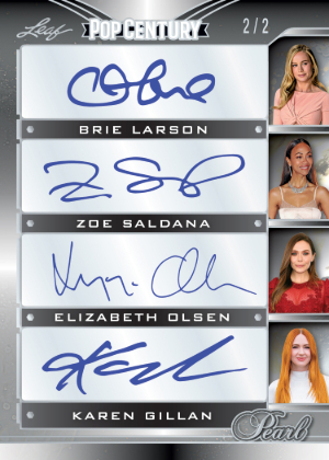 Pearl Signatures 4 Brie Larson, Zoe Saldana, Elizabeth Olsen, Karen Gillan MOCK UP
